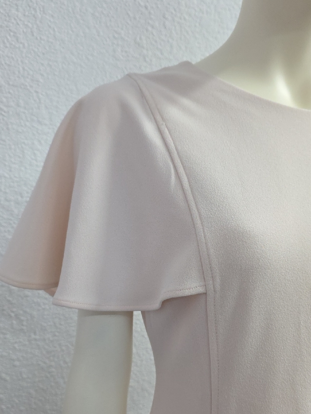 Calvin Klein Blush Pink Sheath Flutter Sleeve Dress 10